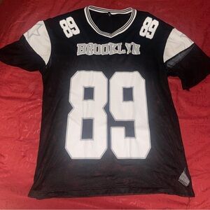 Brooklyn Black and White Mesh Jersey